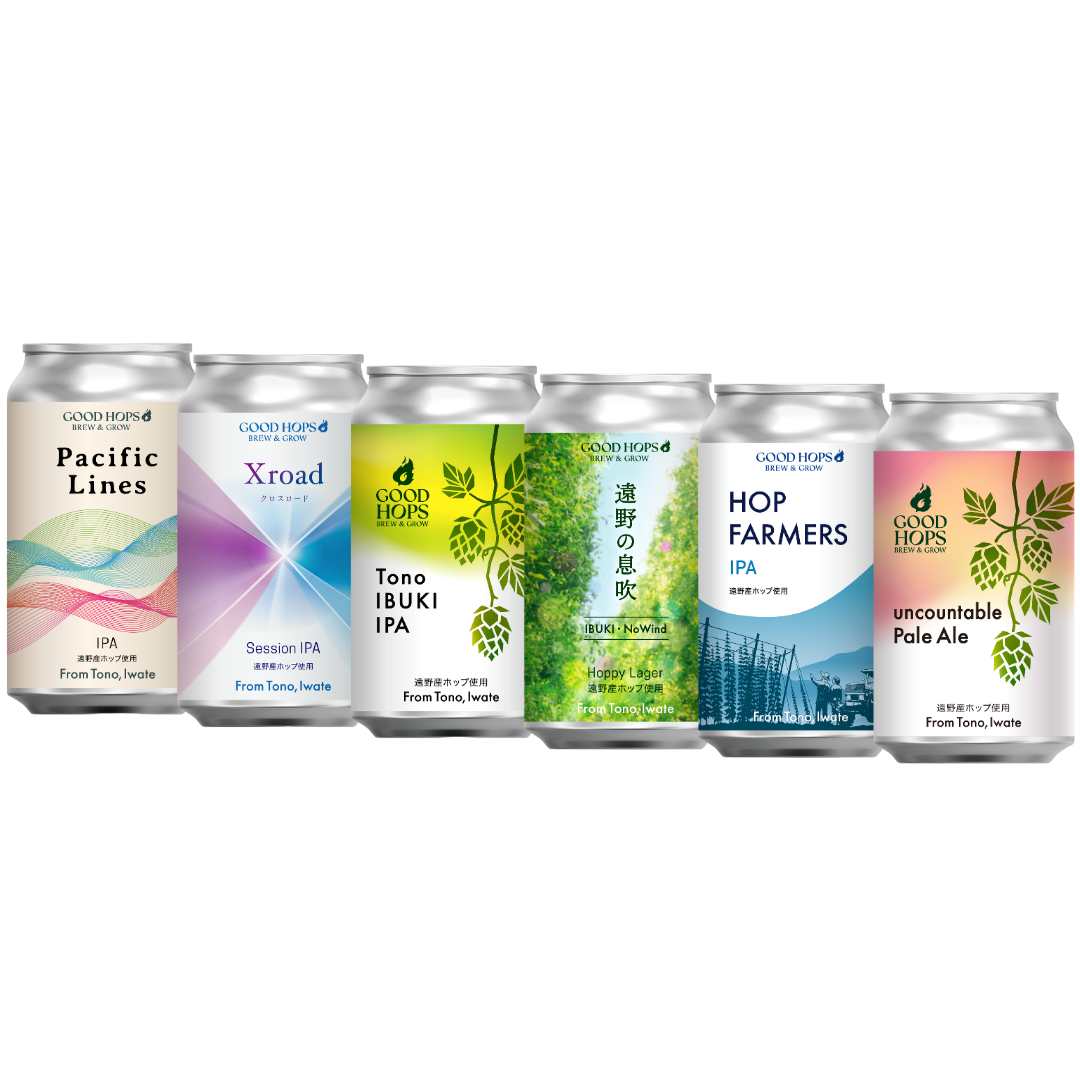 MIXパック（uncountable Pale Ale/HOP FARMERS IPA/遠野の息吹/Tono IBUKI IPA/Xroad/Pacific Lines 各1本 全6本）